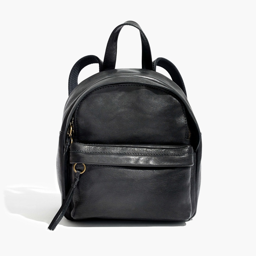Madewell - Leather Mini Backpack in black